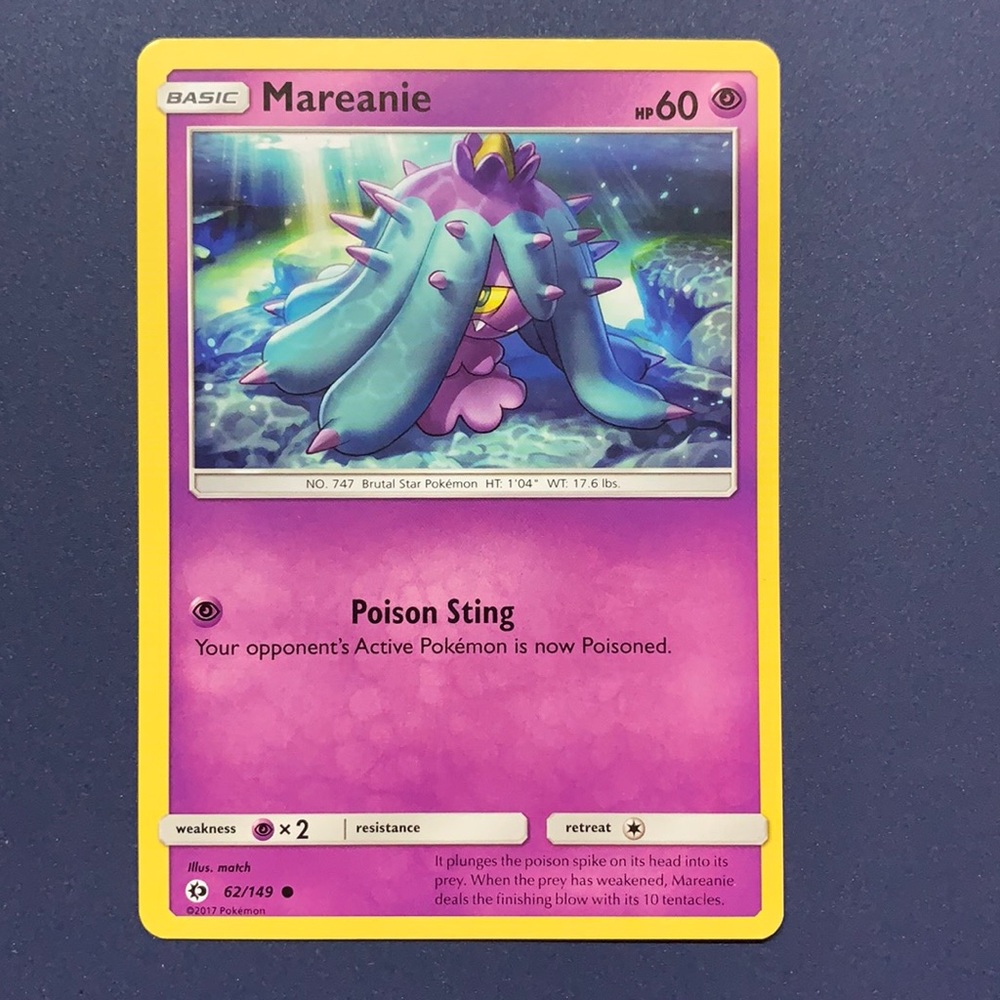 Mareanie Pokémon card 62/149